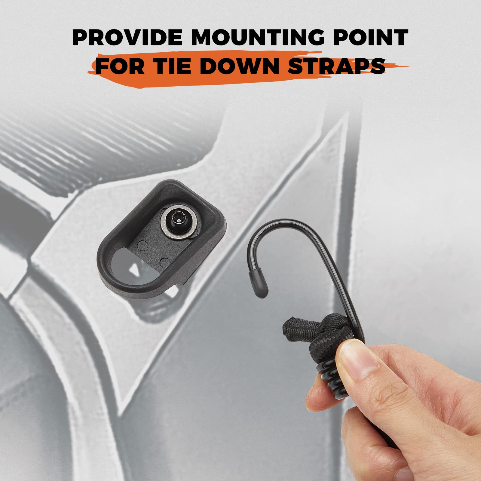 Photo of Tie Down Bracket Hook Tie-Down Anchors for Renegade by Kemimoto - Premium for UTVs / Side by Sides