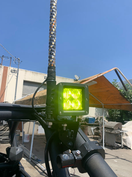 Photo of Can-Am X3 Rear Chase Light & Whip Mount Made In USA by GGLighting - Premium for UTVs / Side by Sides