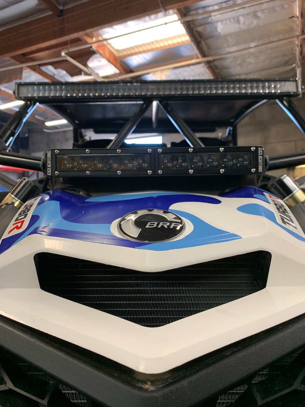 Photo of Can-Am X3 12” LED Bar Shock Tower Mount Made In USA by GGLighting - Premium Vehicle Mount for UTVs / Side by Sides