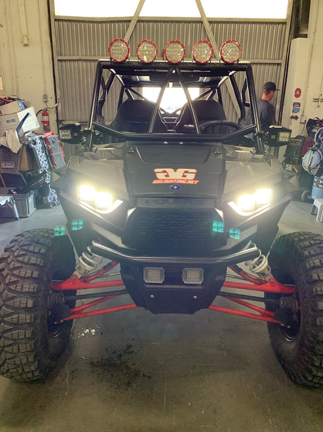 Photo of 2014+ RZR XP1000 Headlight Pod Conversion Headlight Mounts by GGLighting - Premium Vehicle Mount for UTVs / Side by Sides