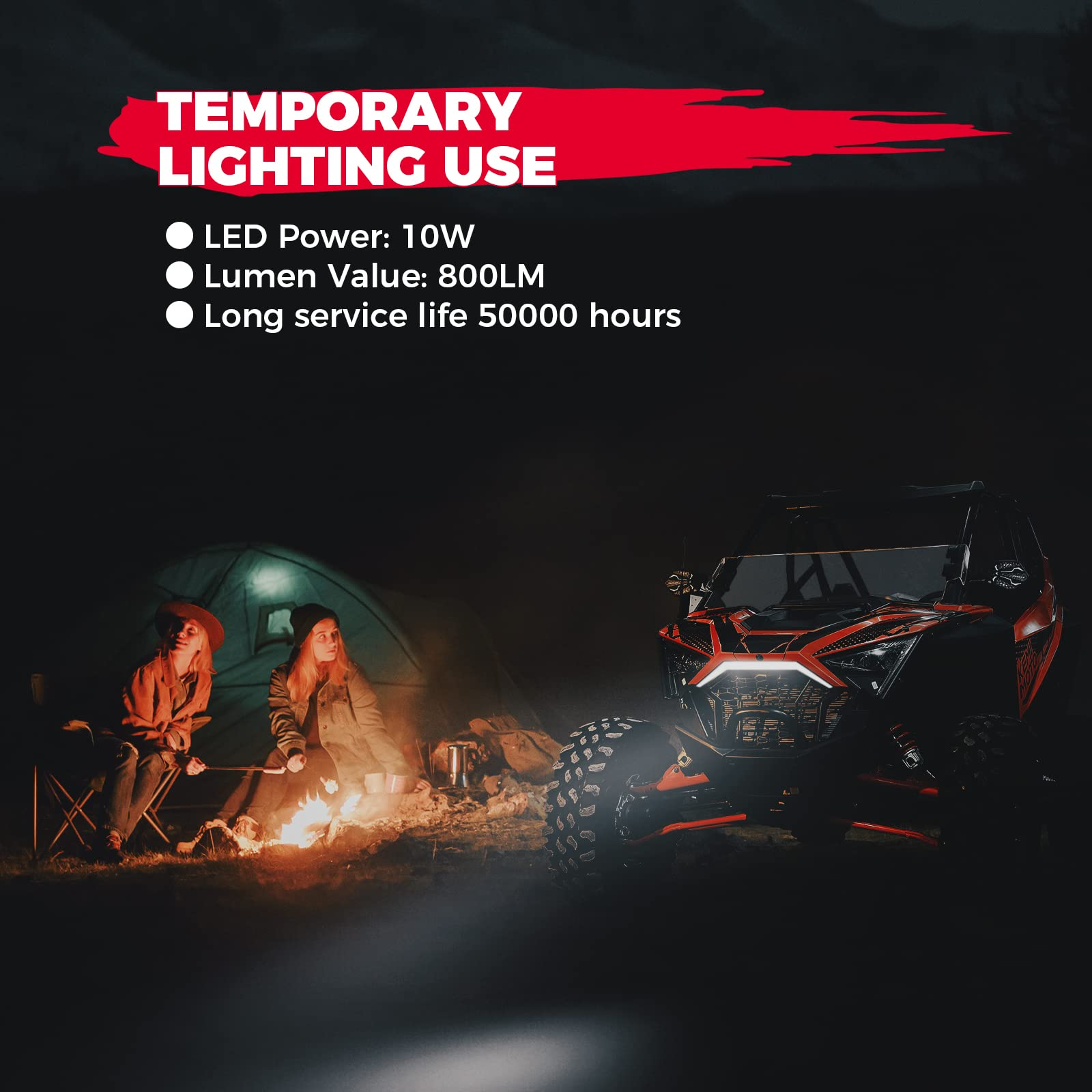 Photo of Kemimoto Front Accent Light Mustache for Polaris RZR PRO XP 2020-2024 by Kemimoto - Premium for UTVs / Side by Sides