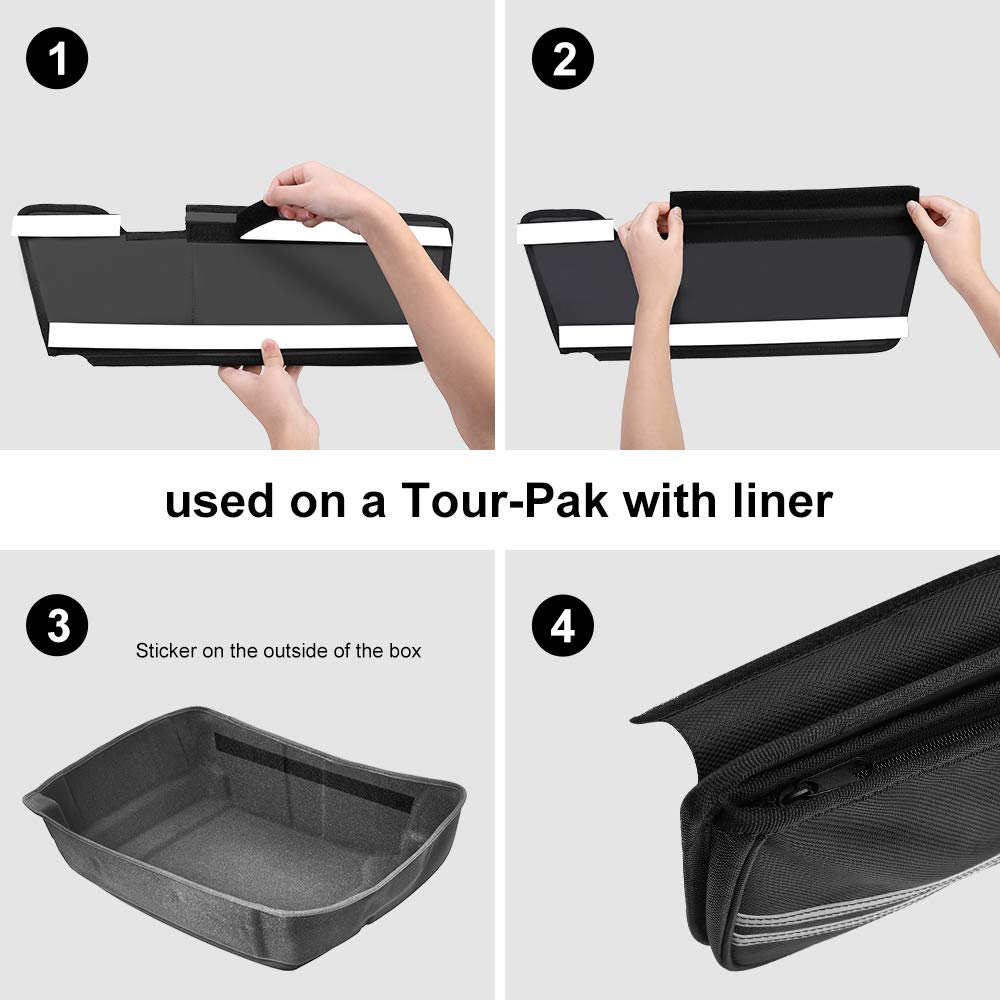 Photo of Street Glide Tour Pak Organizer for Electra Glide Road King Road Glide by Kemimoto - Premium for UTVs / Side by Sides