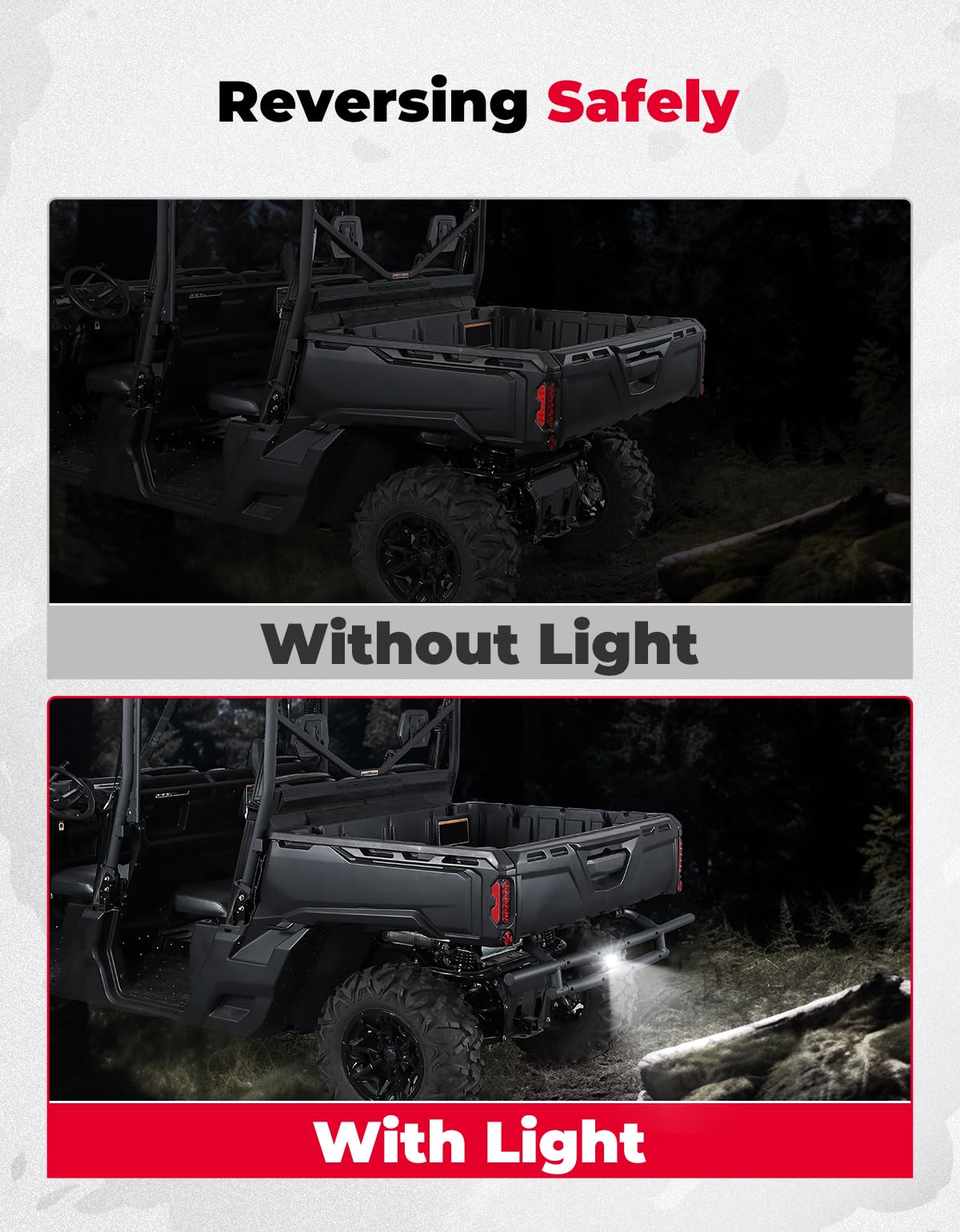 Photo of Rear Bumper With Light For Can Am Defender HD5|7|8|9|10 by Kemimoto - Premium for UTVs / Side by Sides