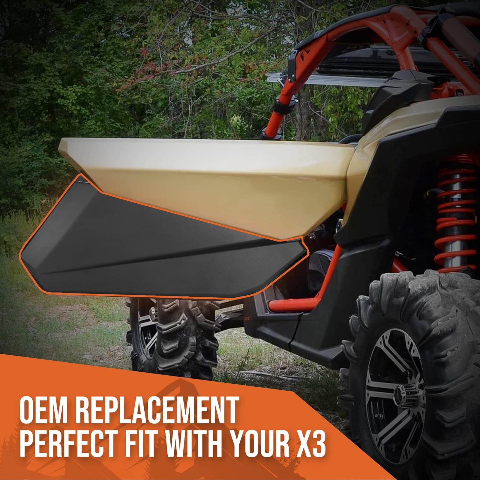 Photo of Kemimoto Front Lower Doors with Metal Frame for Can-Am Maverick X3 by Kemimoto - Premium for UTVs / Side by Sides