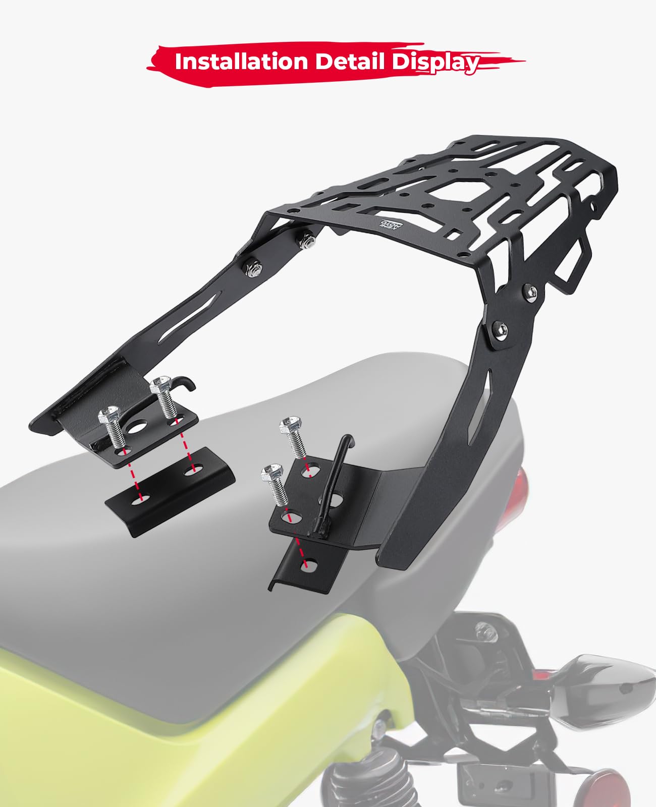 Photo of Motorcycle Rear Tail Storage Rack for Navi 2022-2024 by Kemimoto - Premium for UTVs / Side by Sides