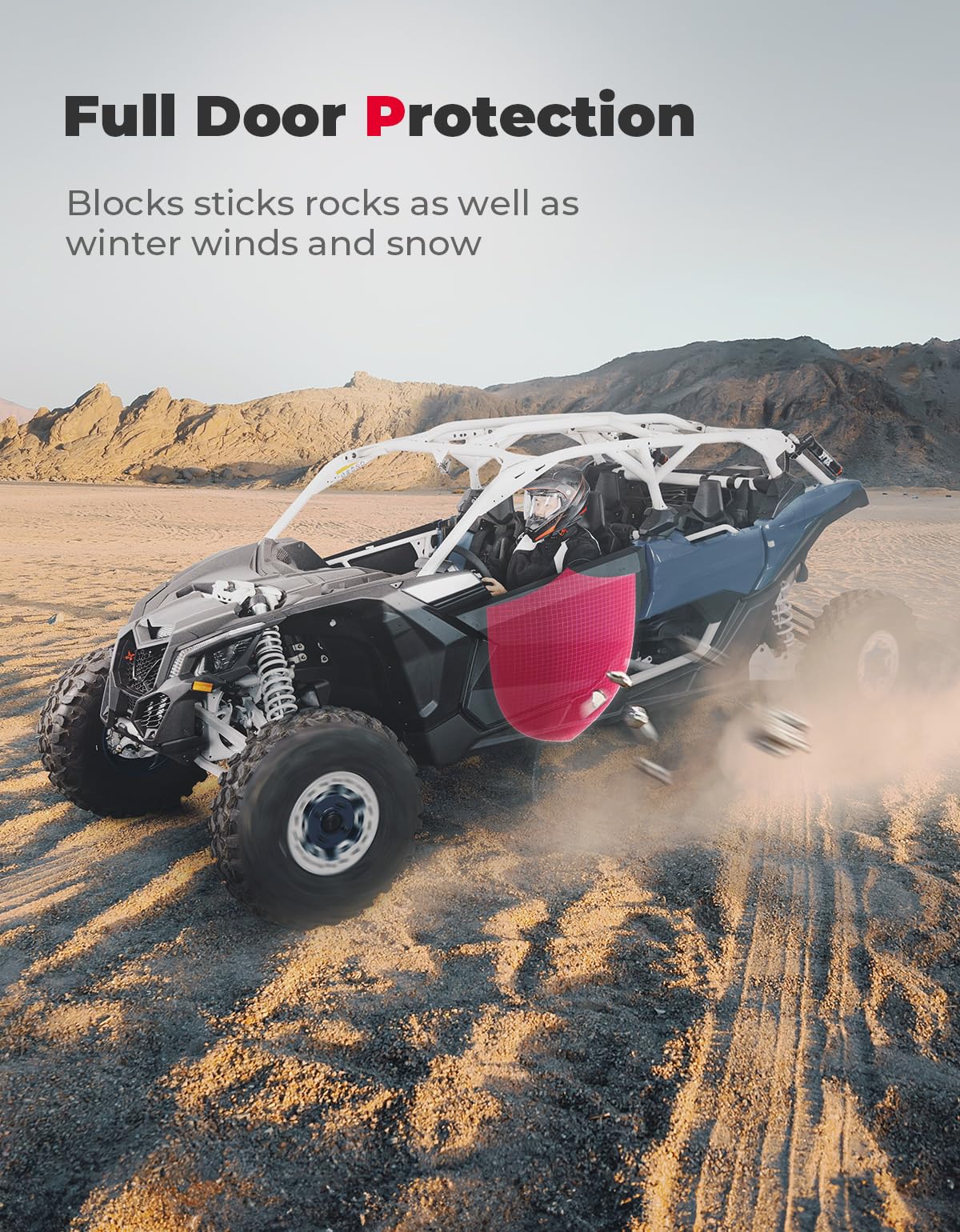 Photo of Set of Aluminum Front Full Doors for Can-Am Maverick X3 and X3 Max by Kemimoto - Premium for UTVs / Side by Sides