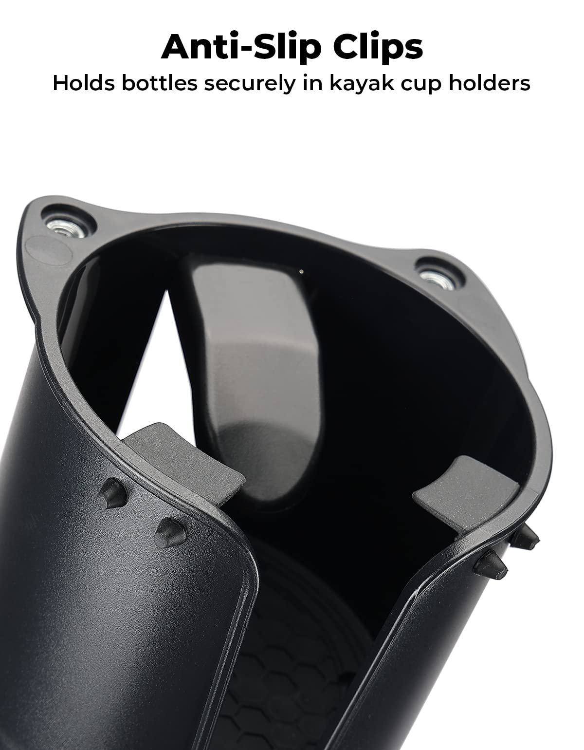 Photo of Kemimoto Kayak Cup Holder with Anti-Slip Clips for 18-32 oz Bottles by Kemimoto - Premium for UTVs / Side by Sides