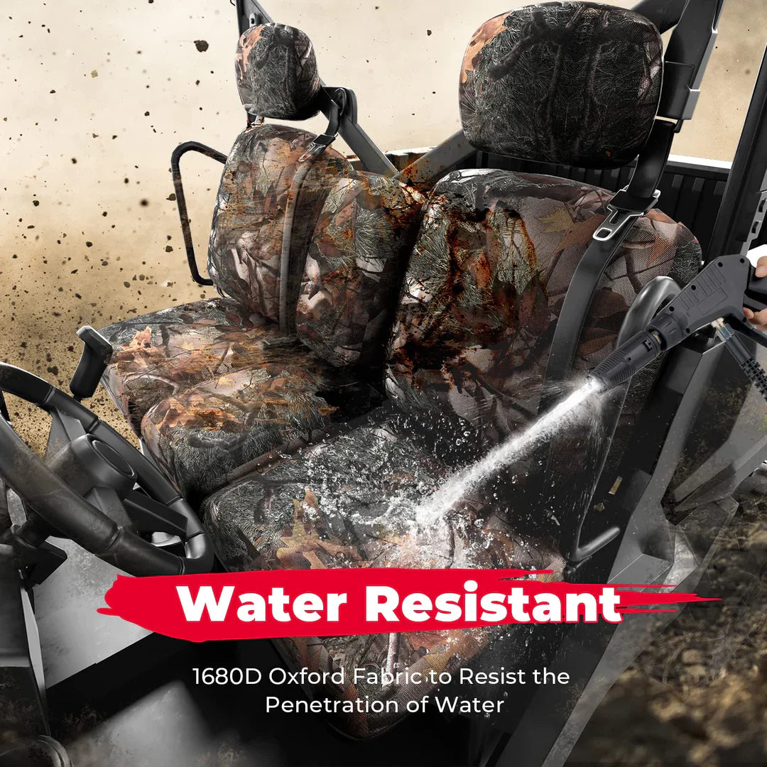 Photo of Camouflage Seat Cover & TPE Floor Mats for Can-Am Defender HD7|8|9|10 by Kemimoto - Premium for UTVs / Side by Sides
