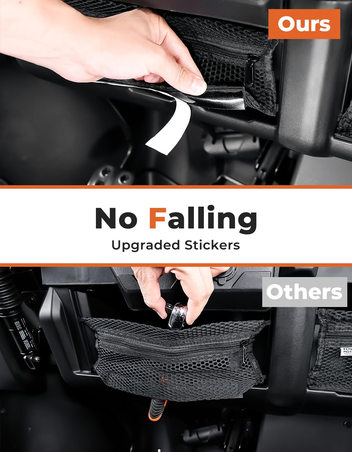 Photo of 2PCS Dash Storage Nets for Can-Am Defender / MAX by Kemimoto - Premium for UTVs / Side by Sides