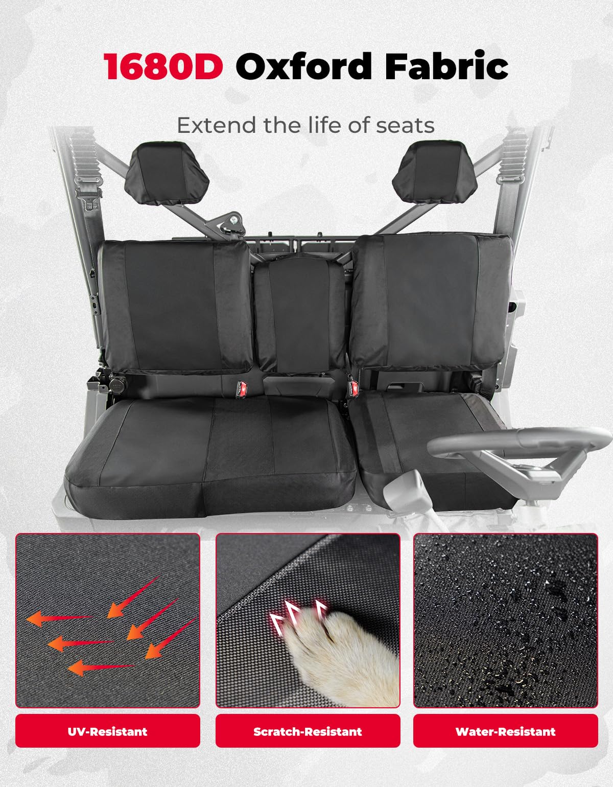 Photo of Seat Covers for CFMOTO UForce 1000/1000 XL by Kemimoto - Premium for UTVs / Side by Sides
