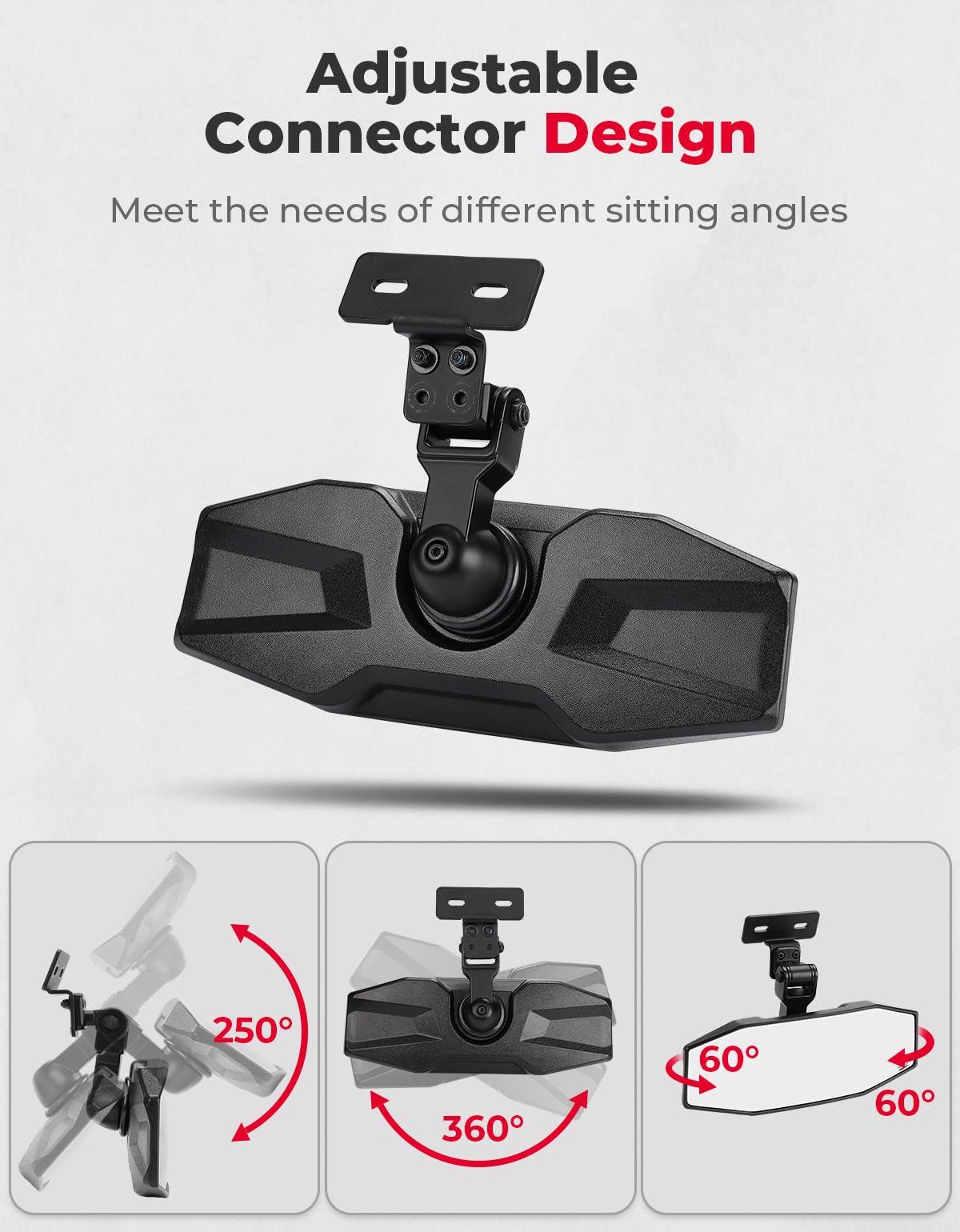 Photo of Rear View Mirror for CFMOTO Uforce 1000/1000 XL by Kemimoto - Premium for UTVs / Side by Sides