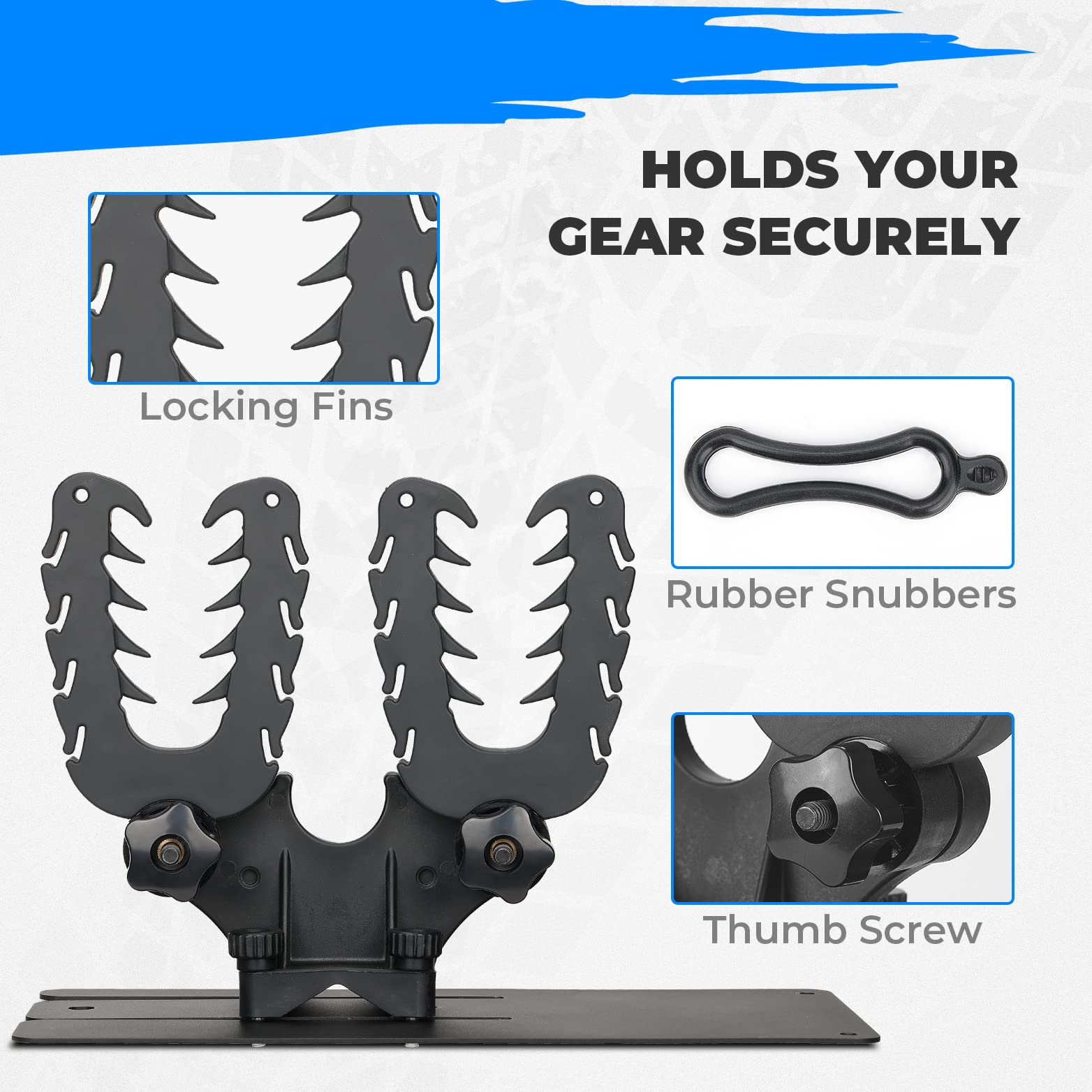 Photo of Gun Holder Rack For Polaris/ Can Am/ Honda/ Kawasaki by Kemimoto - Premium for UTVs / Side by Sides