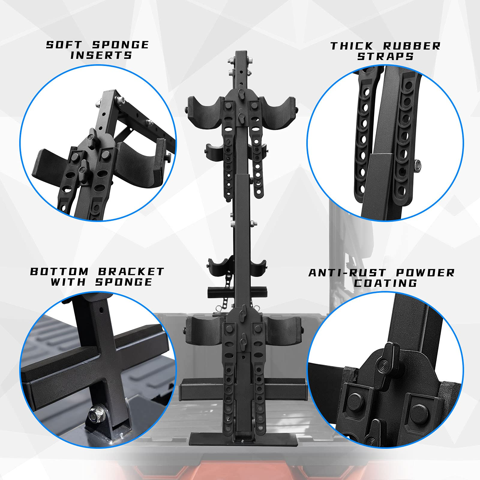 Photo of UTV Sporting Clays Shotgun Holders for Polaris Ranger General Pioneer Golf Cart by Kemimoto - Premium for UTVs / Side by Sides