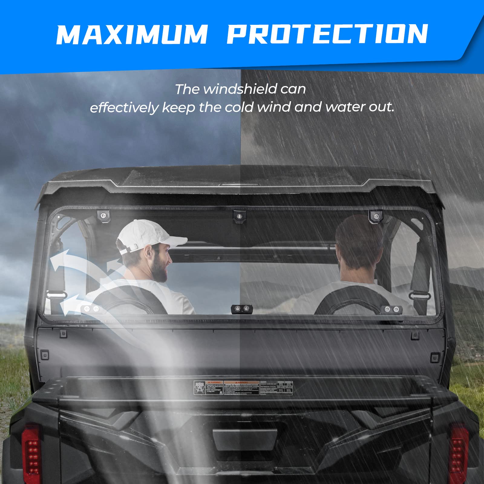 Photo of Soft Cab Enclosure & Rear Windshield for General XP 4 1000 by Kemimoto - Premium for UTVs / Side by Sides
