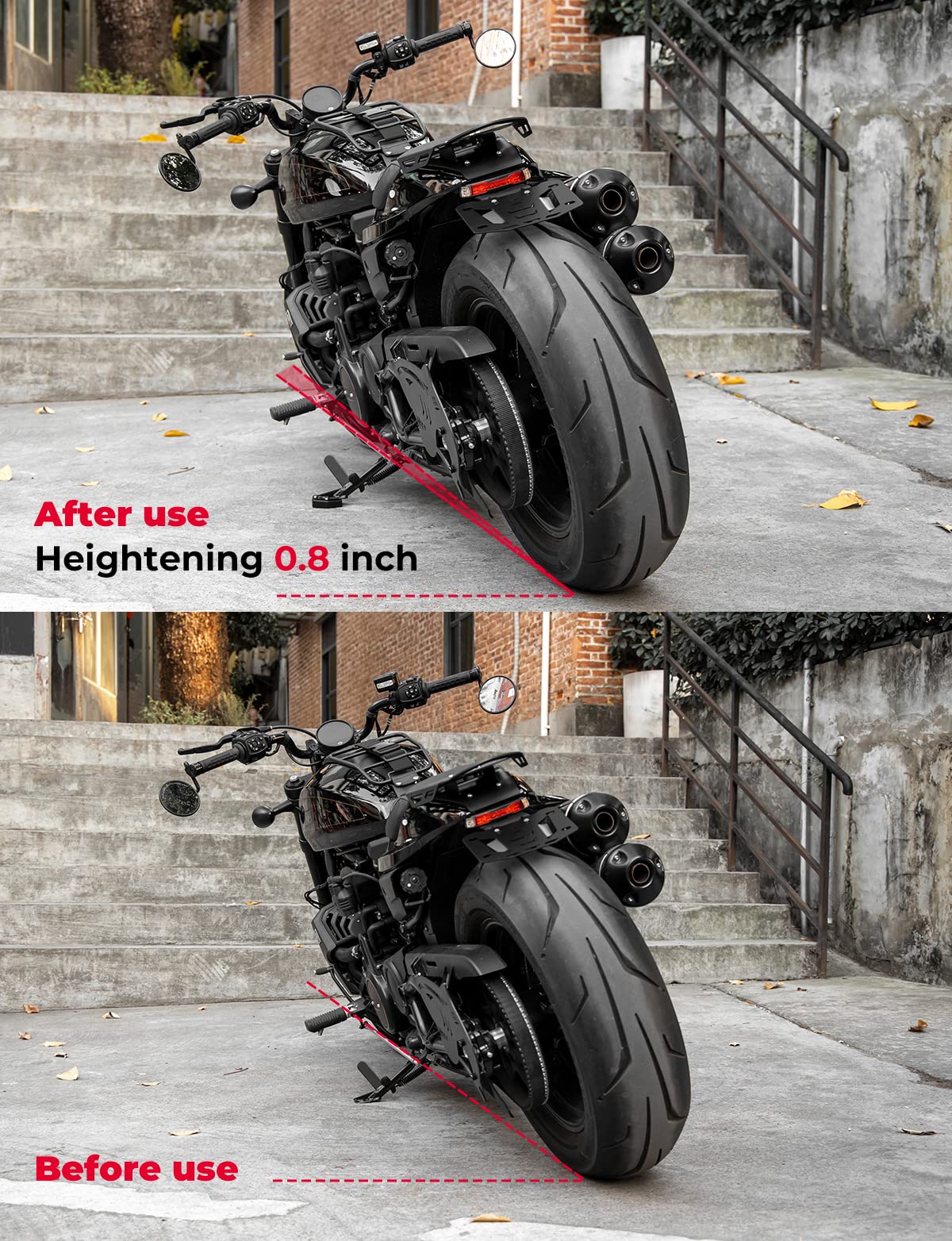 Photo of Motorcycle Kickstand Extender Pad For Sportster S RH1250 by Kemimoto - Premium for UTVs / Side by Sides