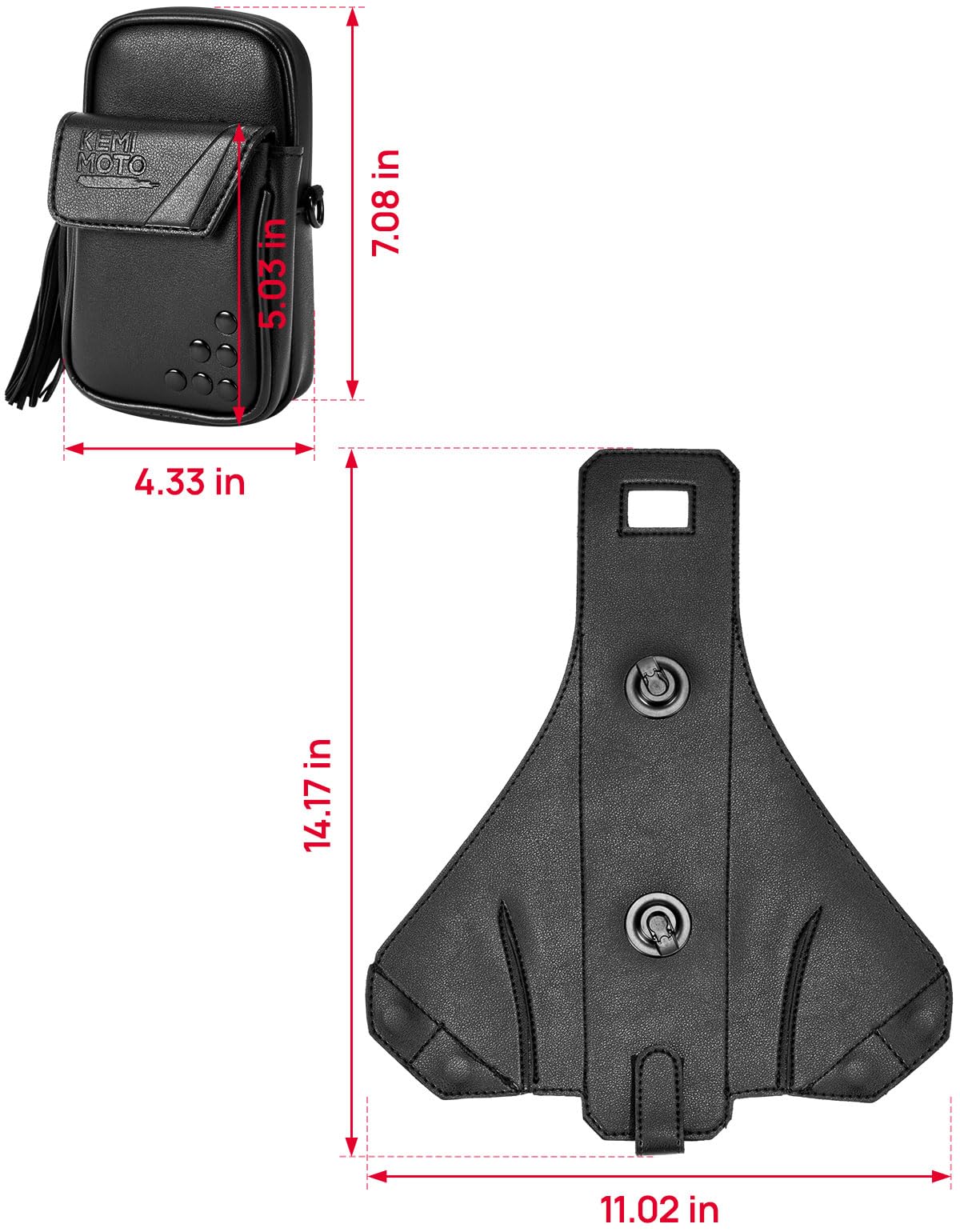 Photo of Motorcycle Tank Bag for Sportster S RH1250 2021-2023 by Kemimoto - Premium for UTVs / Side by Sides