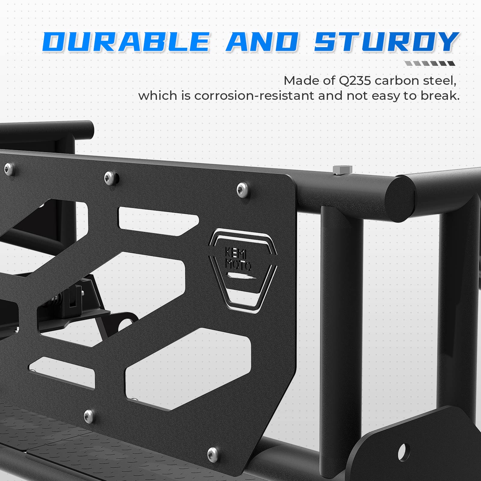 Photo of Rear Cargo Bed Extender for Pioneer 1000-5 700-4 2016-2024 by Kemimoto - Premium for UTVs / Side by Sides