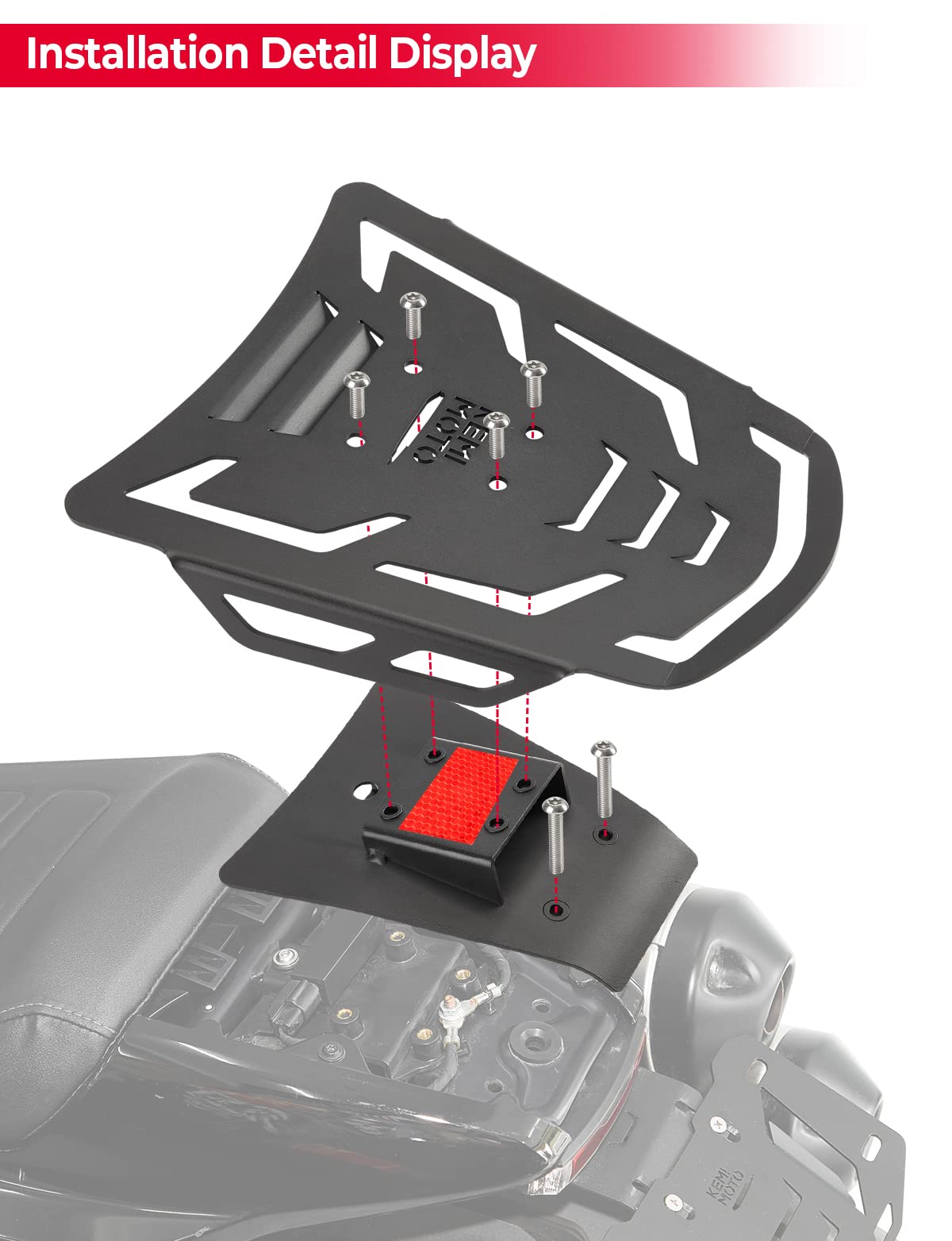 Photo of Motorcycle Rear Luggage Rack for Sportster S RH1250 2021-2025 by Kemimoto - Premium for UTVs / Side by Sides