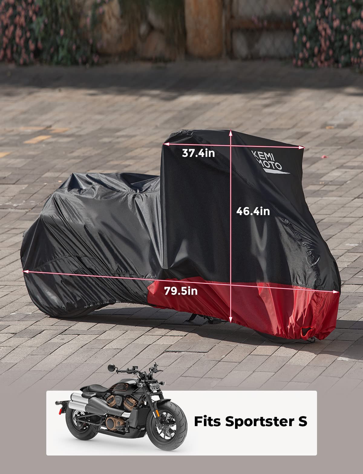 Photo of Motorcycle/ Dirt Bike Cover Fit Sportster S by Kemimoto - Premium for UTVs / Side by Sides