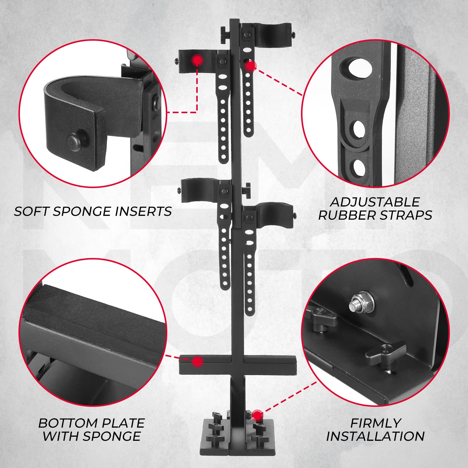 Photo of UTV Shotgun Holder, Floor Vertical Mount Holder by Kemimoto - Premium for UTVs / Side by Sides