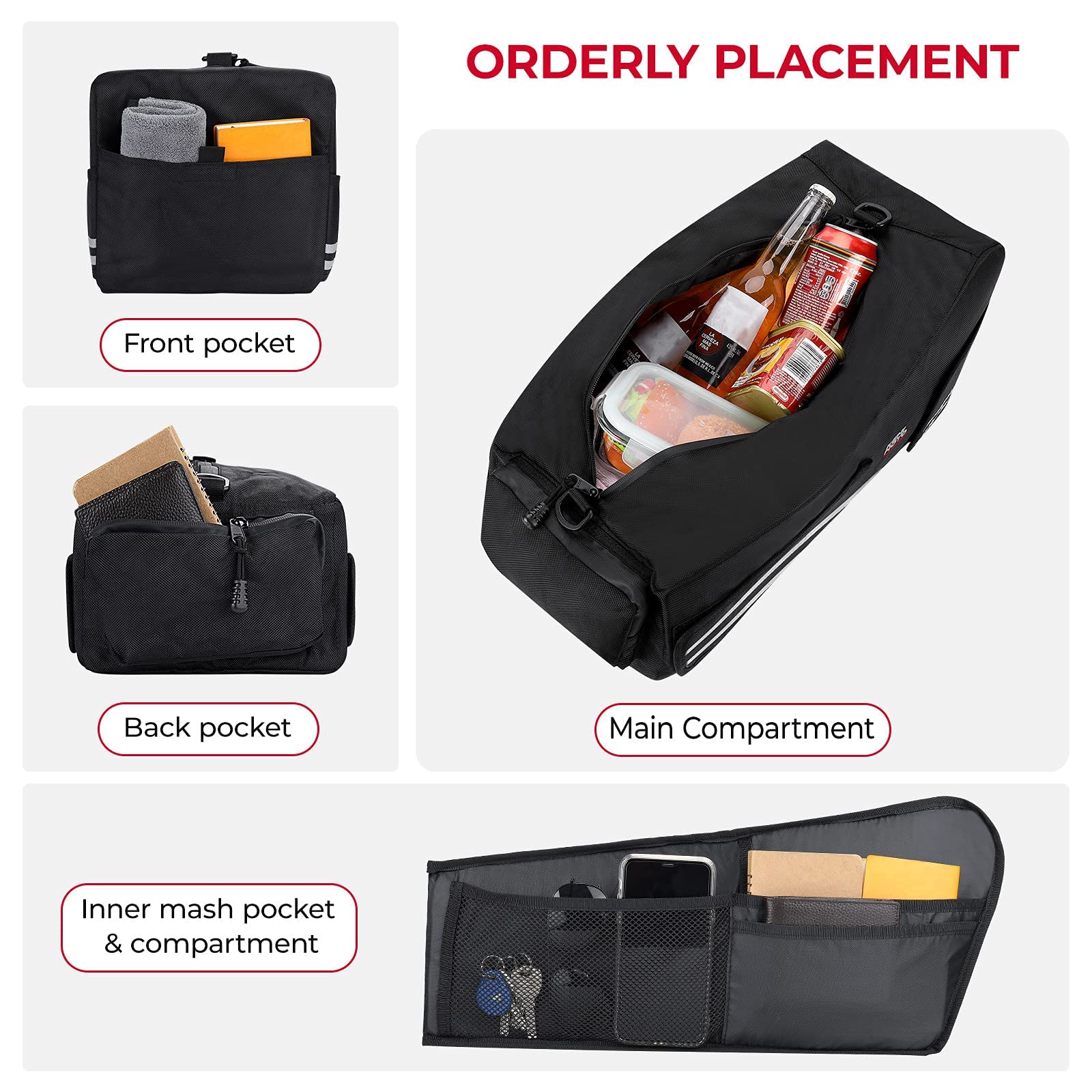 Photo of Under Seat Storage Bag Cling to The Side Frame Ruckus Bag by Kemimoto - Premium for UTVs / Side by Sides