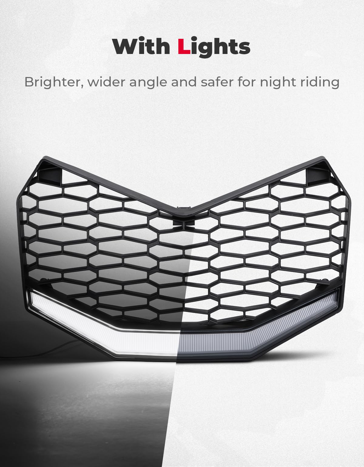 Photo of Kemimoto Front Bumper Mesh Grill For Can-Am Maverick X3 by Kemimoto - Premium for UTVs / Side by Sides