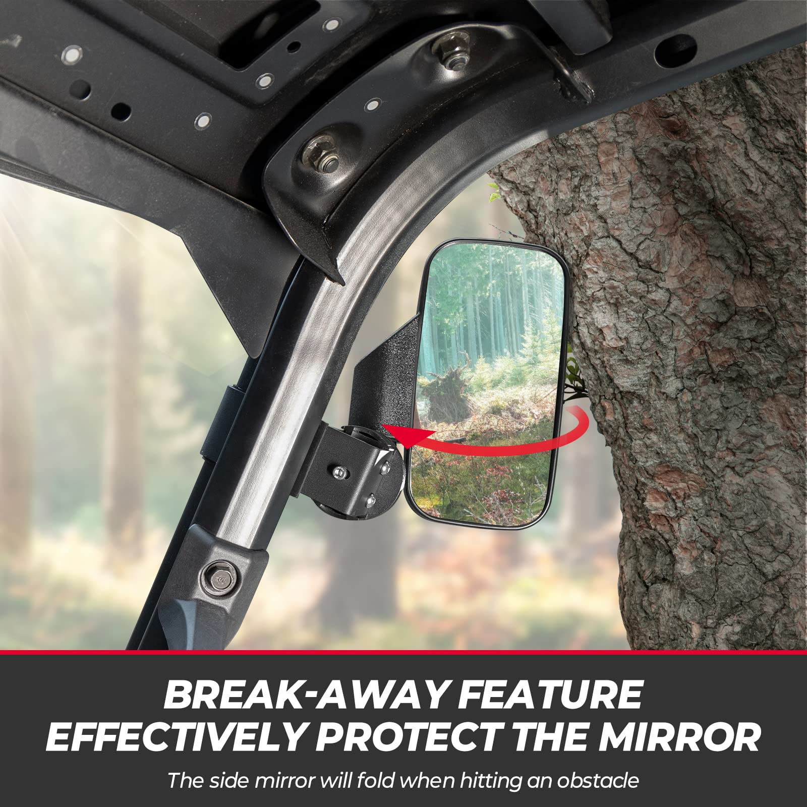 Photo of UTV Side Mirror for Ranger/General/Defender/UFORCE by Kemimoto - Premium for UTVs / Side by Sides