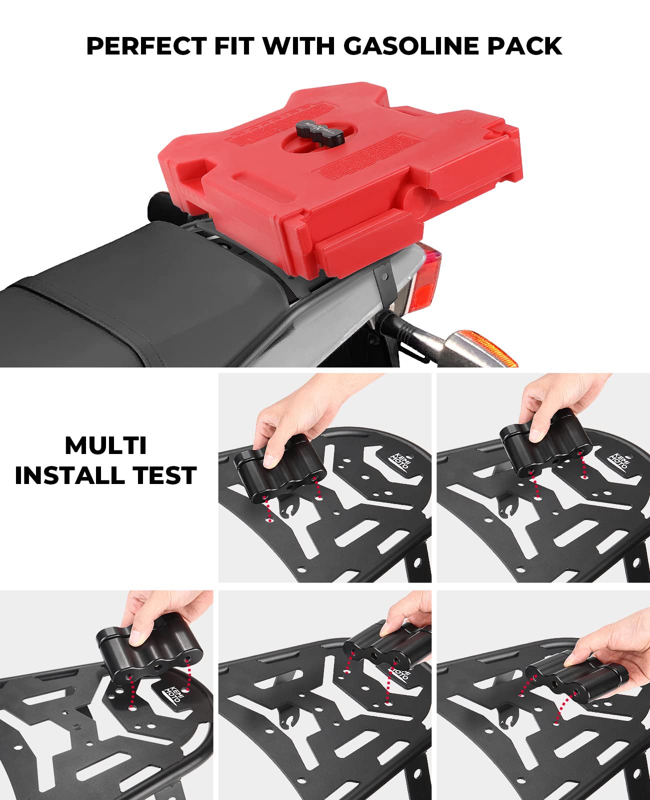 Photo of Motorcycle Rear Luggage Rack for Yamaha TW200 1987-2023 by Kemimoto - Premium for UTVs / Side by Sides