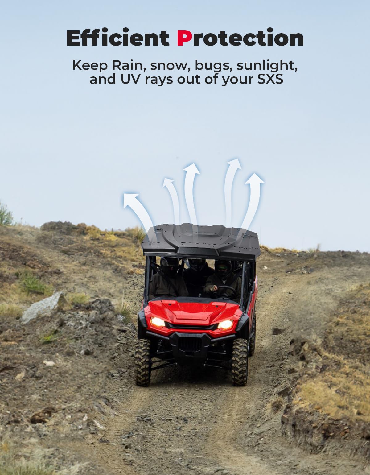 Photo of Plastic Hard Roof Top for Pioneer 1000-6 2023-2024 by Kemimoto - Premium for UTVs / Side by Sides