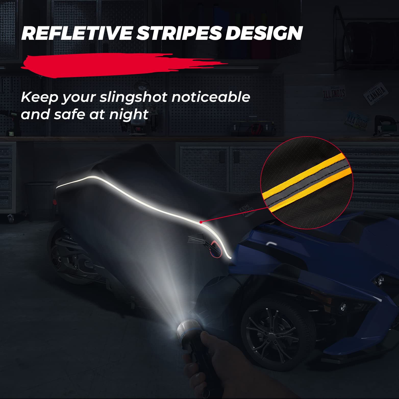Photo of Kemimoto Half Cover Cockpit Cover for Polaris Slingshot S/R/SL/SLR/GT by Kemimoto - Premium for UTVs / Side by Sides