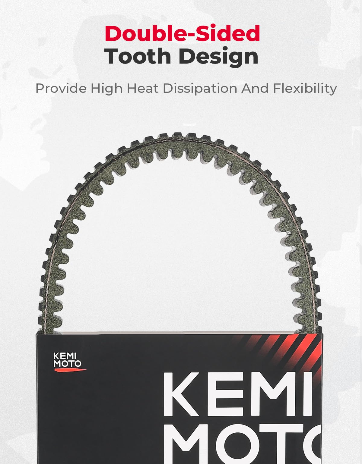Photo of UTV Heavy Duty Carbon Drive Belt for RZR PRO XP /Turbo by Kemimoto - Premium for UTVs / Side by Sides