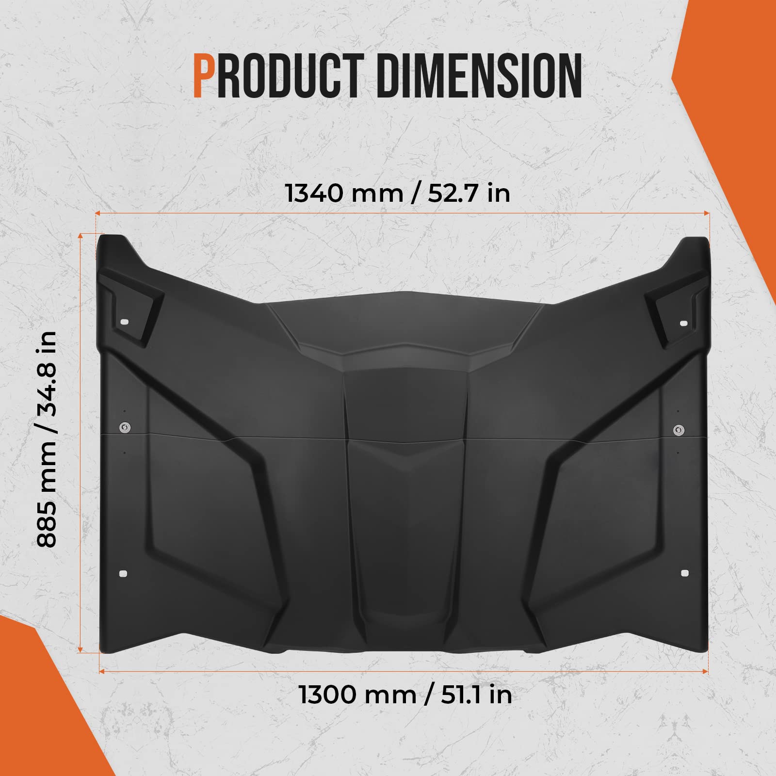 Photo of Plastic Roof & Nerf Bars For Can-Am Maverick X3 by Kemimoto - Premium for UTVs / Side by Sides