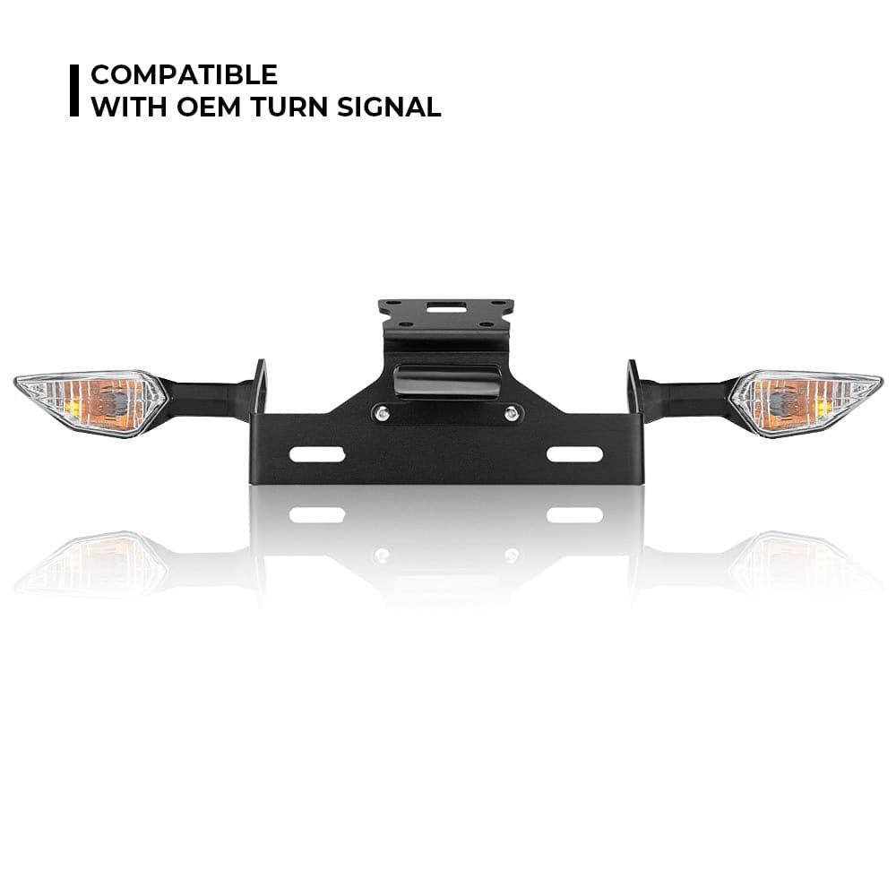 Photo of License Plate Bracket for Kawasaki Z125/ Z125 Pro by Kemimoto - Premium for UTVs / Side by Sides