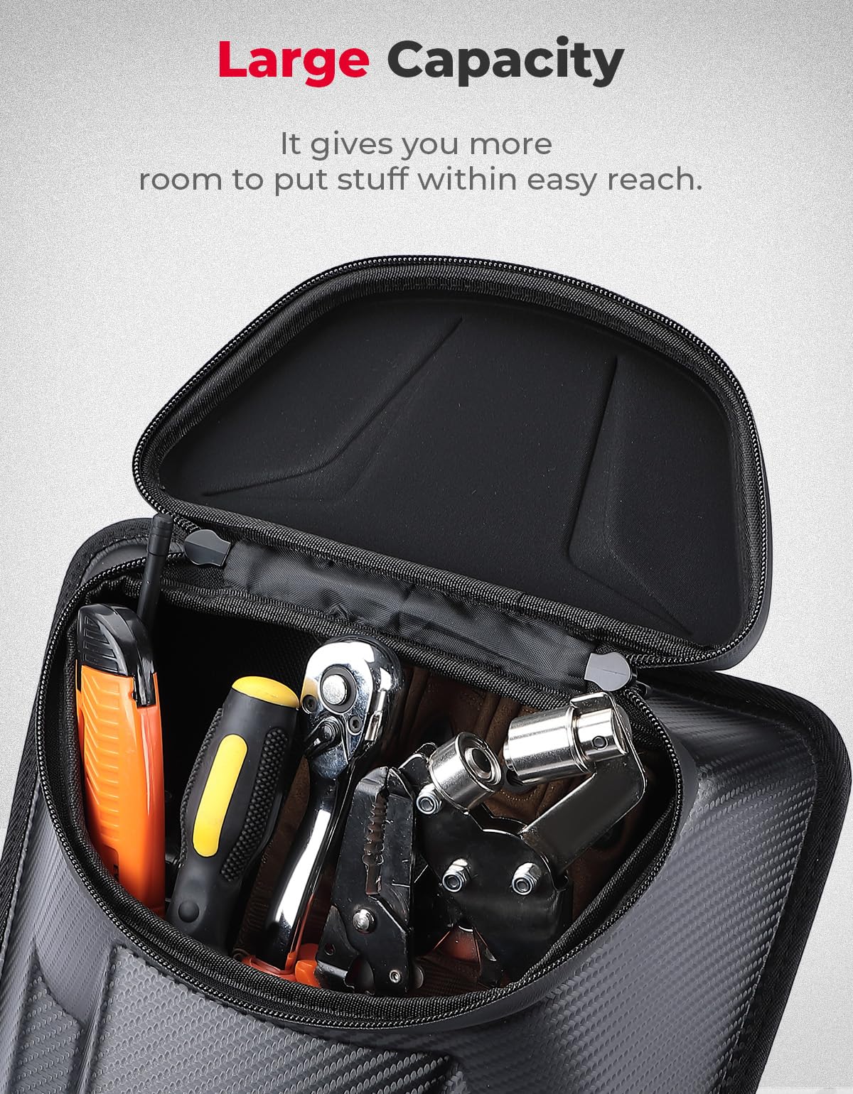 Photo of Upgraded EVA UTV Center Storage Bag with PVC Zippers for Polaris RZR by Kemimoto - Premium for UTVs / Side by Sides