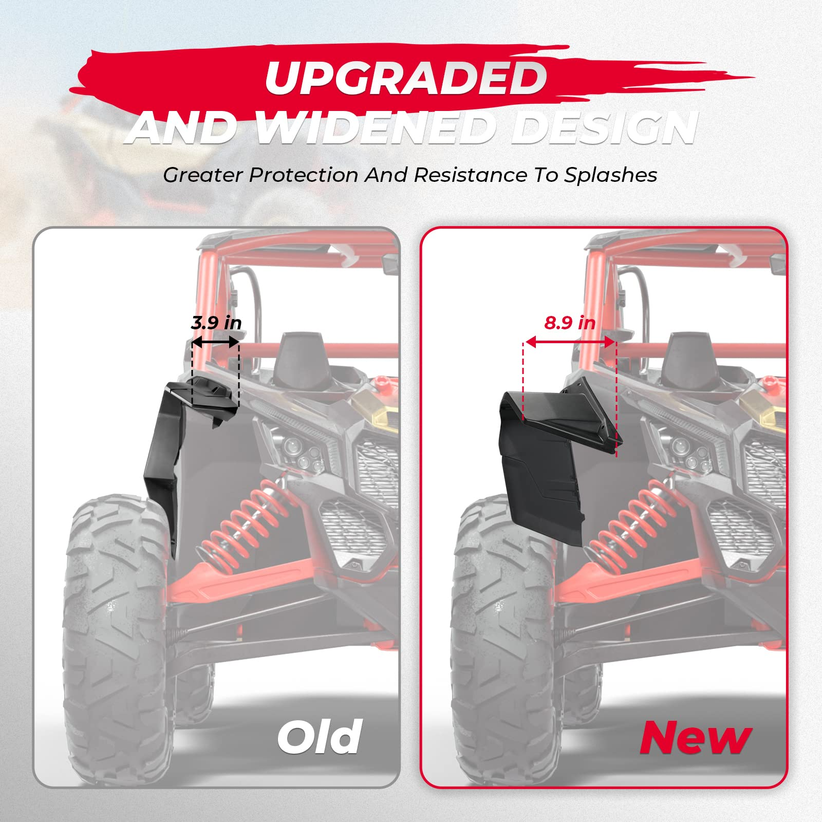 Photo of Upgraded Extended Fender Flares for Can-Am Maverick X3 / X3 Max by Kemimoto - Premium for UTVs / Side by Sides