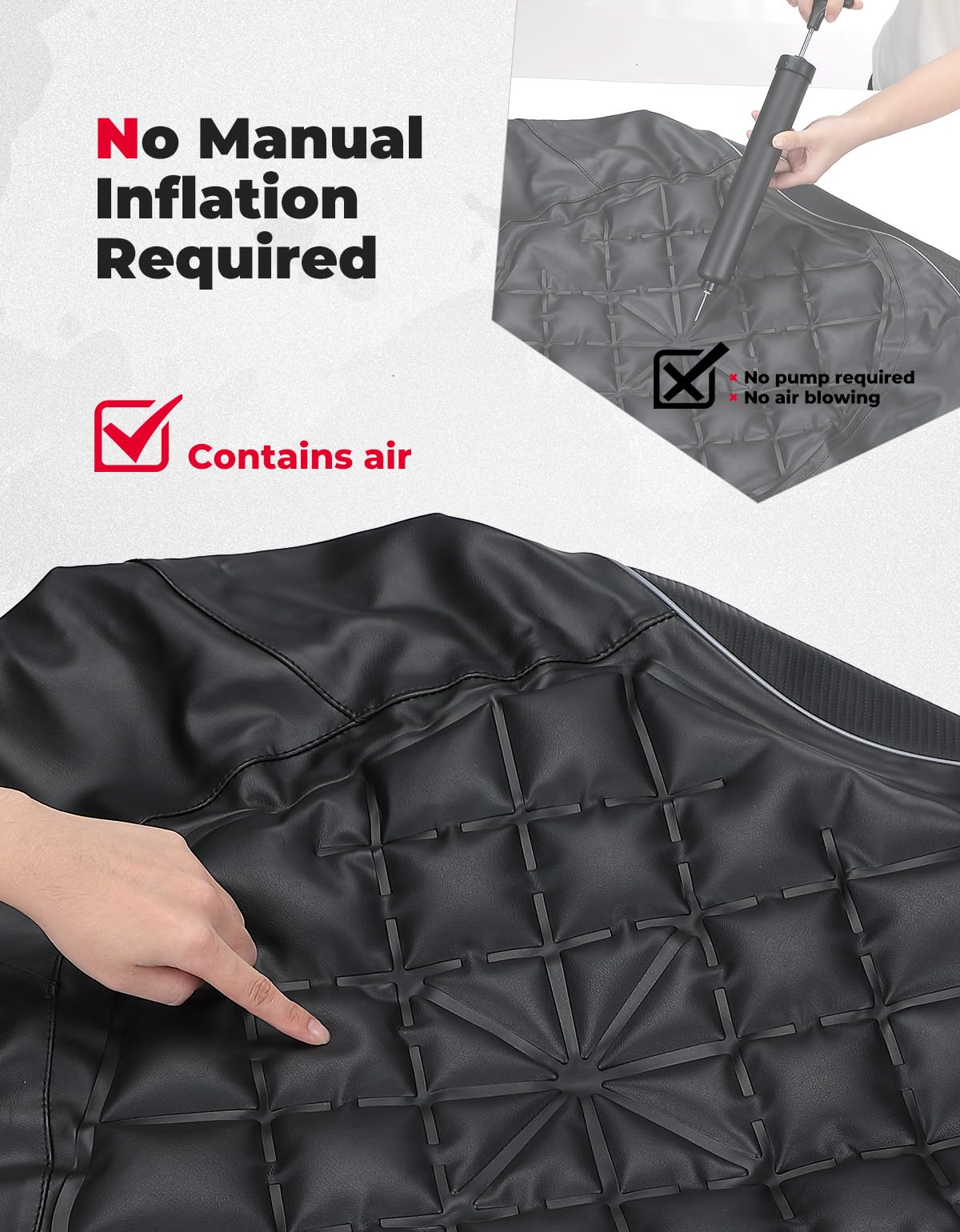 Photo of ATV / Motorcycle Air Seat Cushion Pressure Relief for Polaris Sportsman Fourtrax Can-Am Kawasaki by Kemimoto - Premium for UTVs / Side by Sides