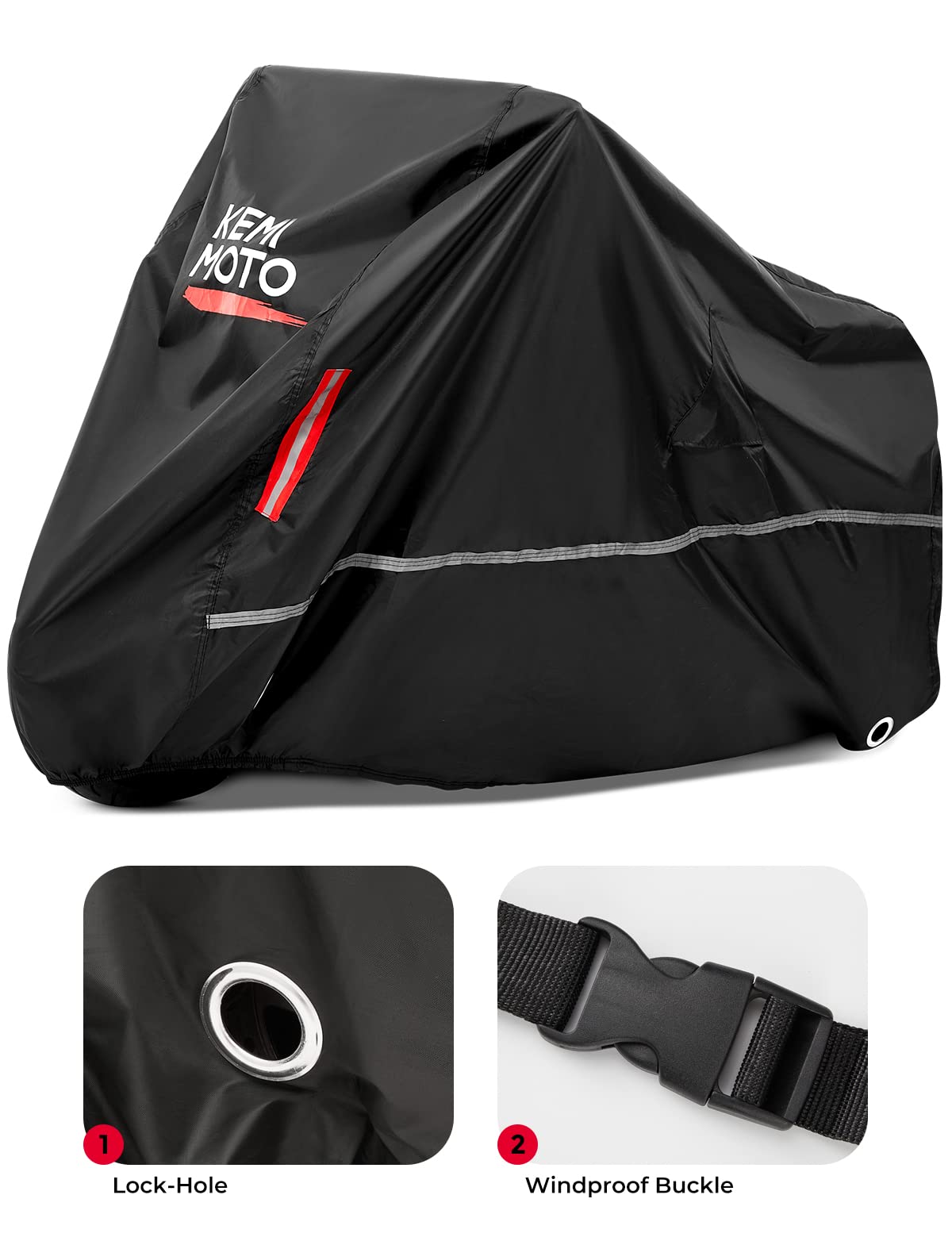 Photo of Weatherproof Motorcycle Cover for Grom Navi Ruckus Scooter by Kemimoto - Premium for UTVs / Side by Sides
