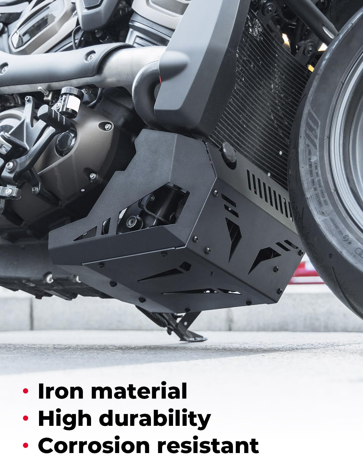 Photo of Motorcycle Skid Plate for Sportster S RH1250 2021-2024 by Kemimoto - Premium for UTVs / Side by Sides
