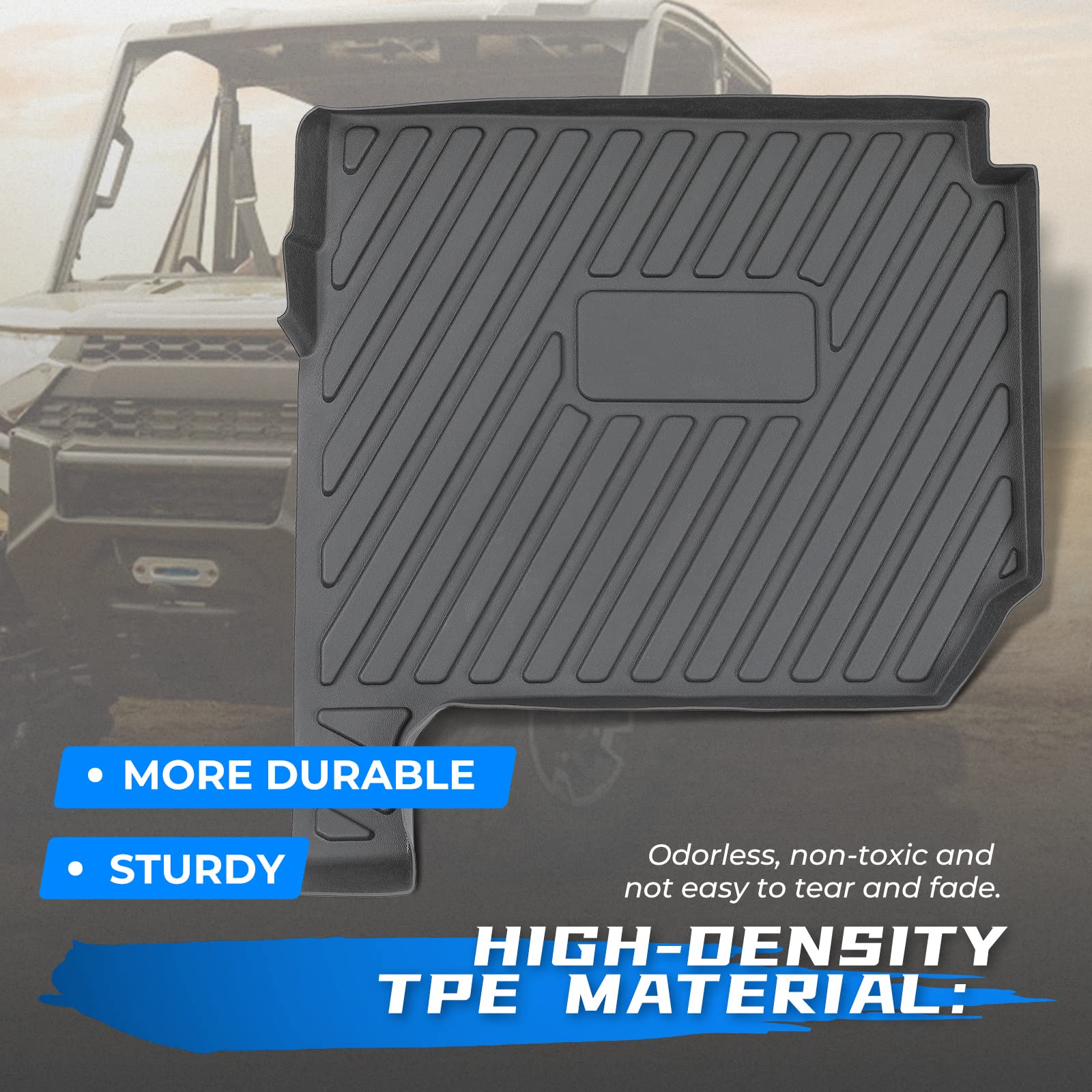 Photo of Kemimoto Floor Mats for Polaris Ranger Crew XP 1000 (2019-2024) 4 Pcs by Kemimoto - Premium for UTVs / Side by Sides
