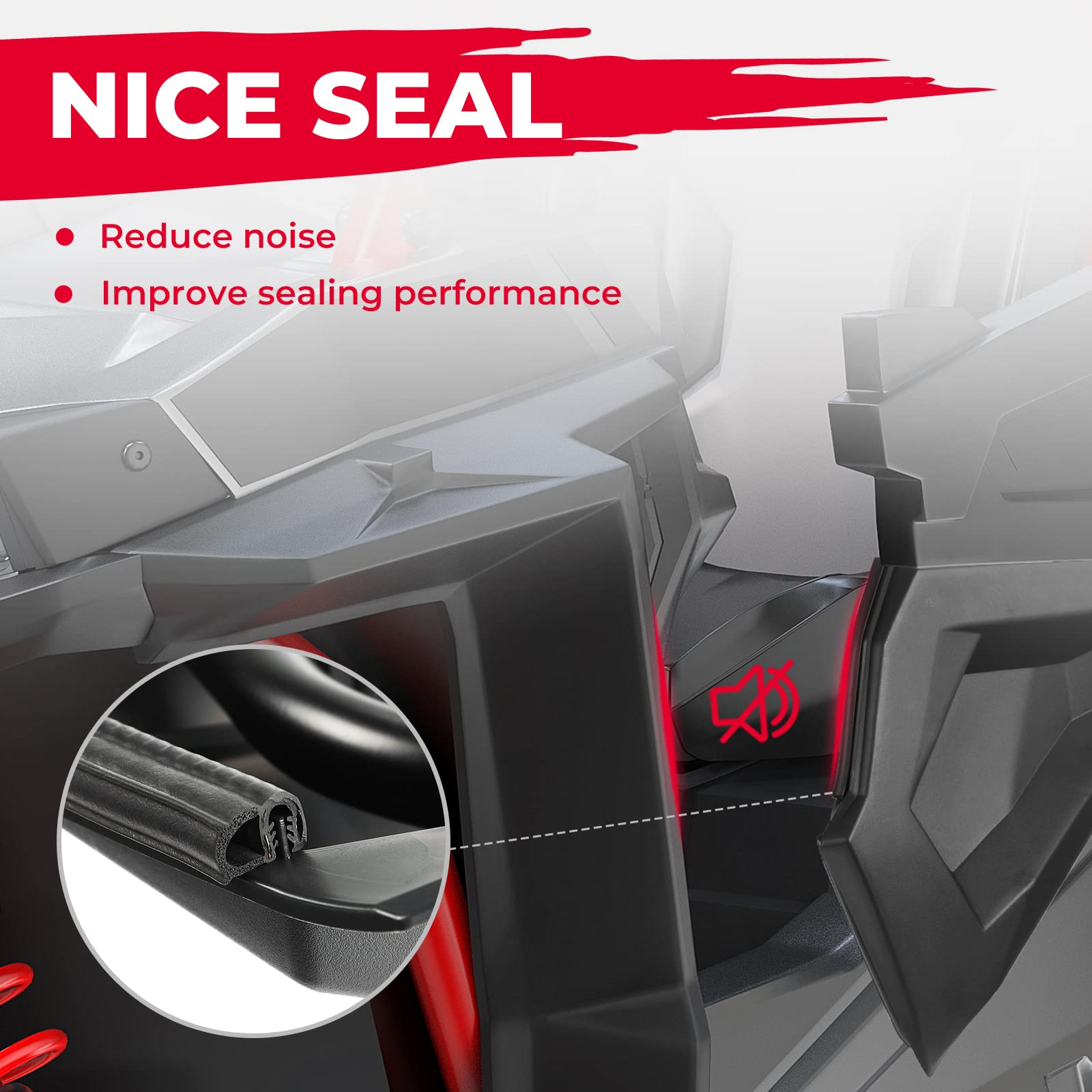 Photo of Lower Doors Panel Inserts For Polaris RZR XP4 1000 2014-2023 (4 Doors) by Kemimoto - Premium for UTVs / Side by Sides