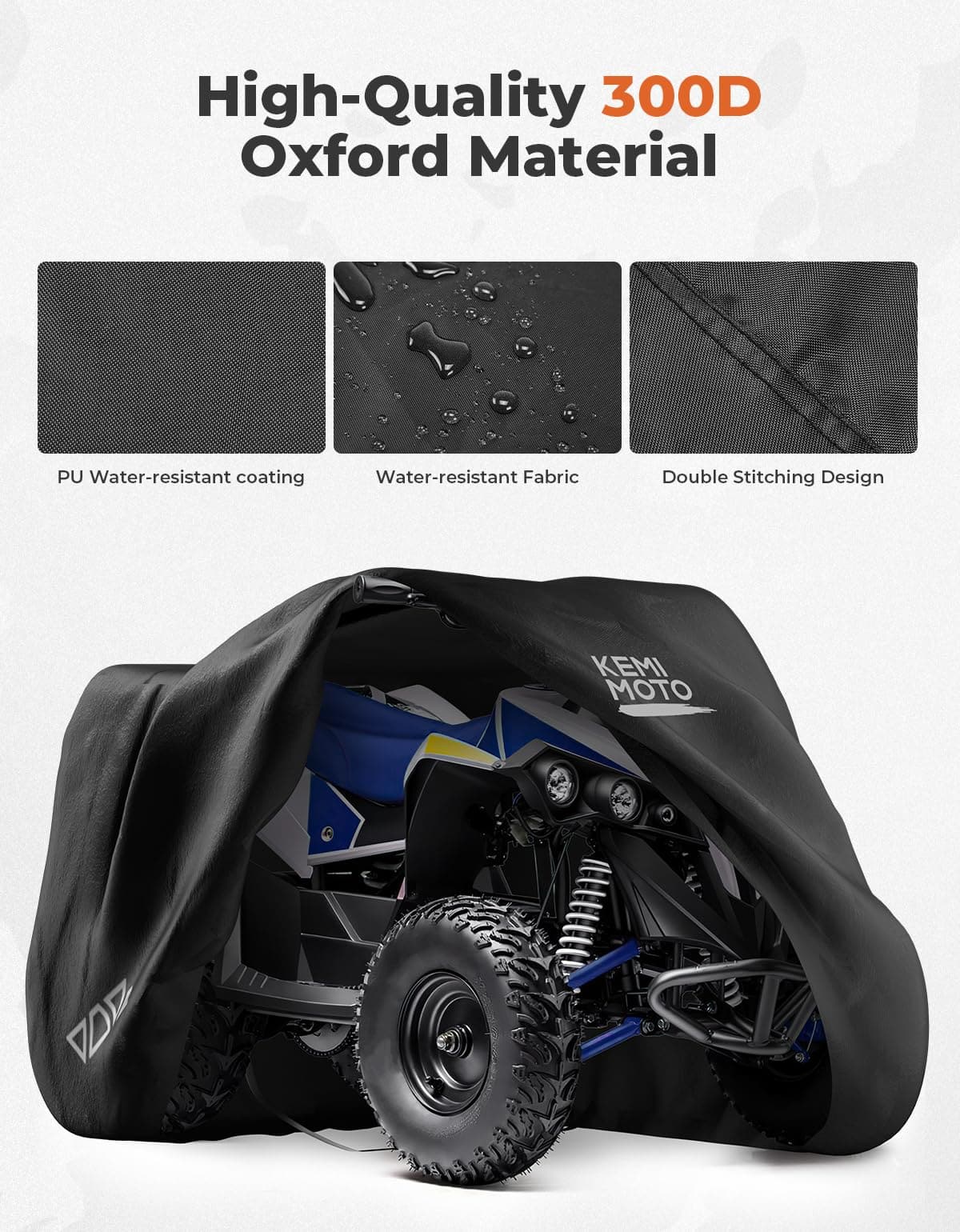 Photo of Small ATV 300D Heavy Duty Cover for X-PRO 40cc Eagle 40cc Razor Dirt Quad by Kemimoto - Premium for UTVs / Side by Sides