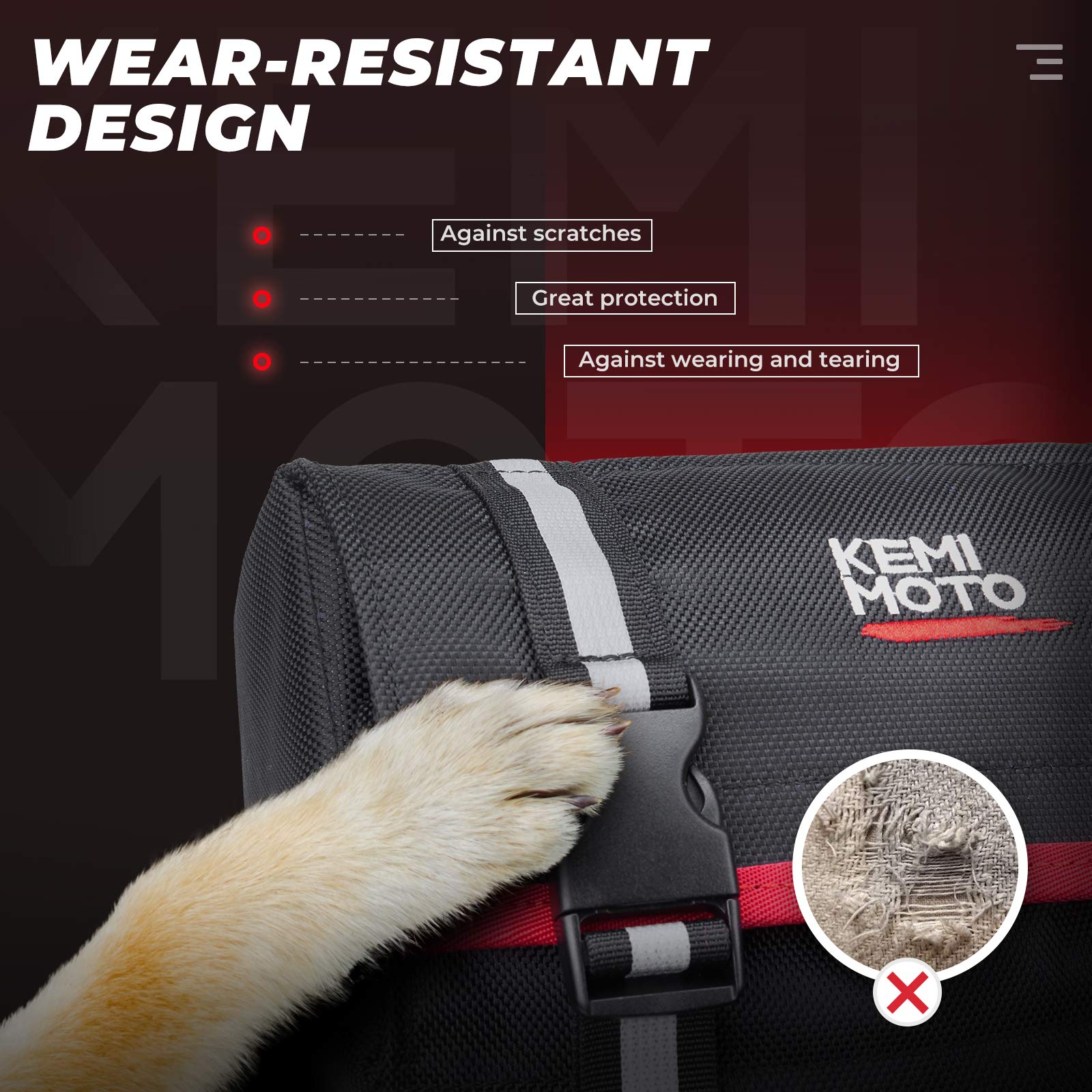 Photo of ATV Fabric Fender Bag for Yamaha Grizzly by Kemimoto - Premium for UTVs / Side by Sides