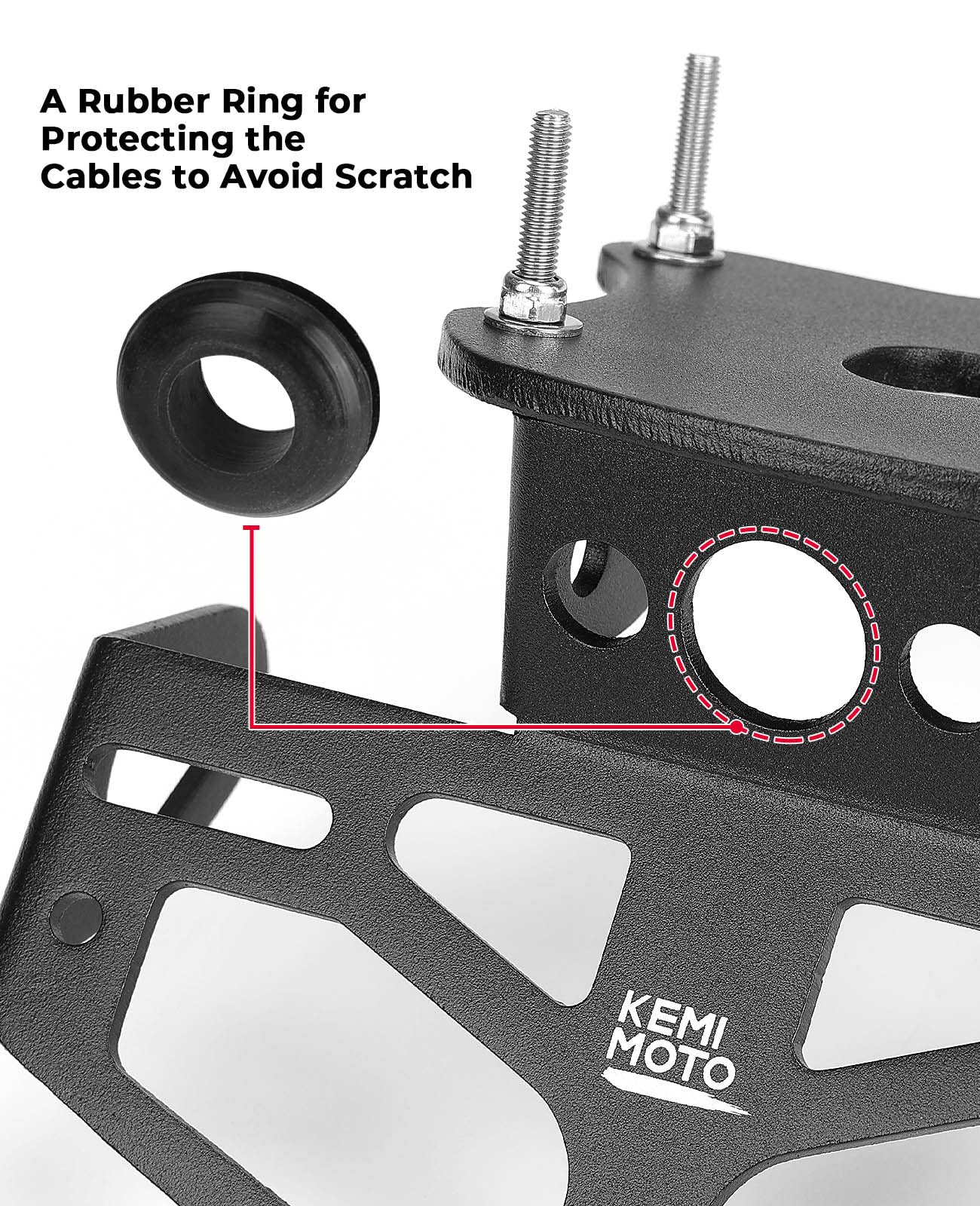Photo of Fender Eliminator License Plate Bracket for MT09 FZ09 2021-2023 by Kemimoto - Premium for UTVs / Side by Sides