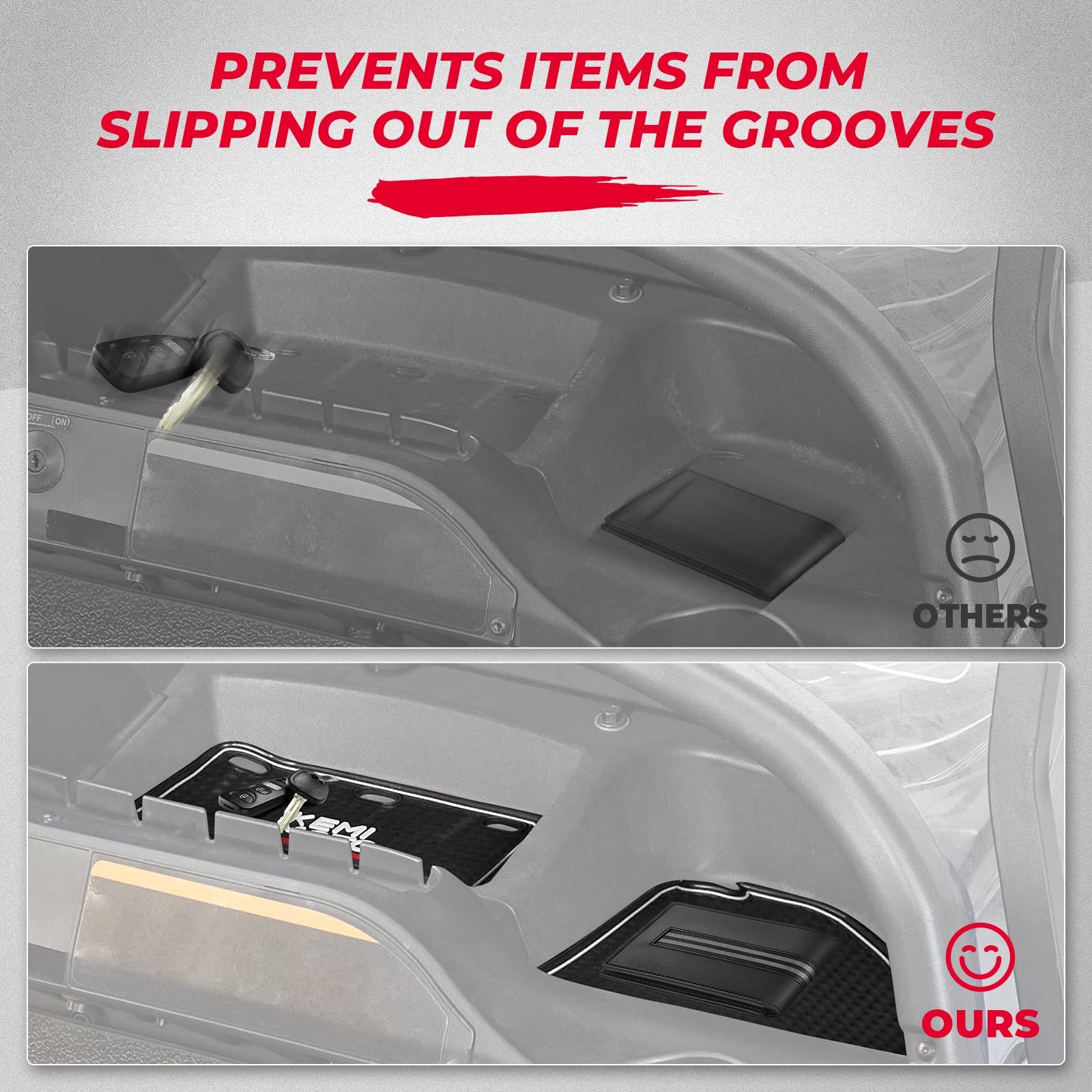 Photo of Golf Cart Dash Mats For Club Car 2004-2023 by Kemimoto - Premium for UTVs / Side by Sides