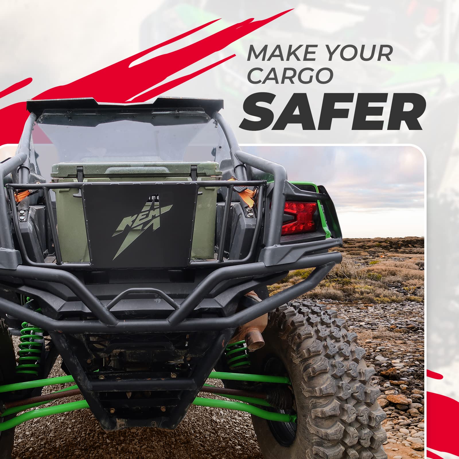 Photo of UTV Tailgate for Kawasaki Teryx 1000 2020-2024 by Kemimoto - Premium for UTVs / Side by Sides
