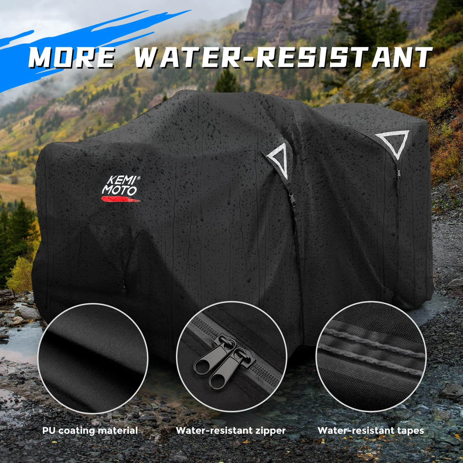 Photo of Heavy Duty ATV Cover 4 Wheeler For Sportsman Outlander Renegade by Kemimoto - Premium for UTVs / Side by Sides