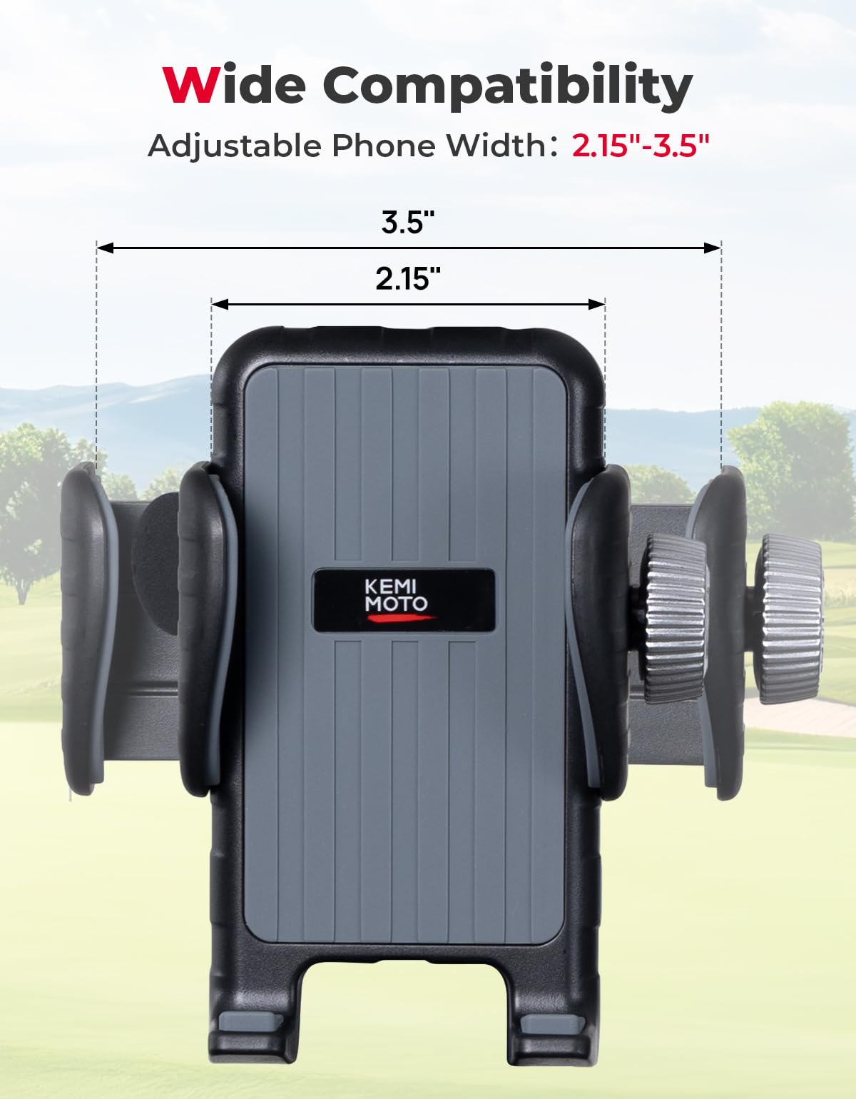 Photo of Phone Holder for EZGO/ Club Car/ Drive Golf Cart by Kemimoto - Premium for UTVs / Side by Sides
