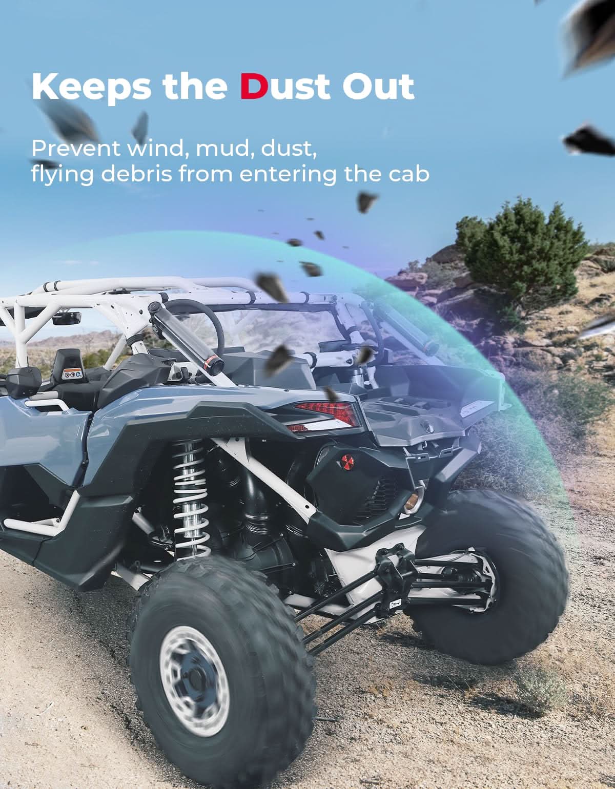 Photo of Soft Cab Enclosures & Soft Rear Windshield for Can-Am Maverick X3 by Kemimoto - Premium for UTVs / Side by Sides