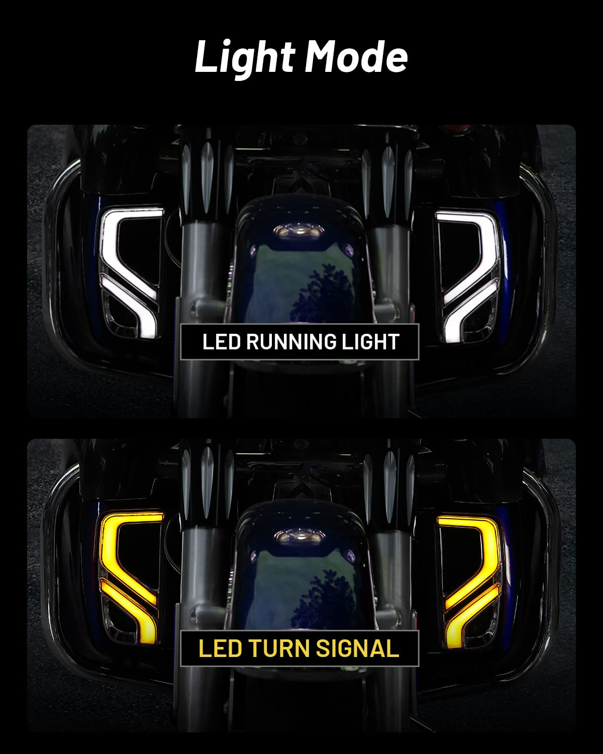 Photo of LED Turn Signal Running Light for Touring Electra Glide Ultra Limited Road Glide by Kemimoto - Premium for UTVs / Side by Sides
