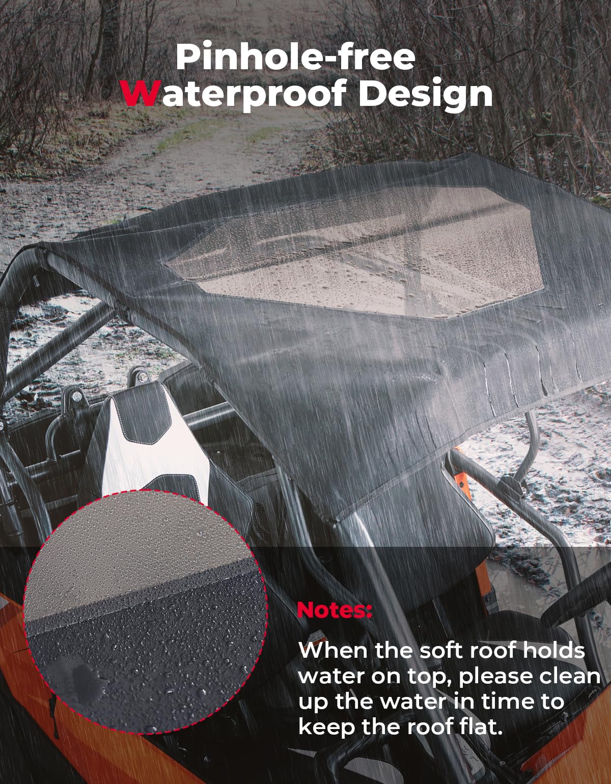 Photo of Soft Roof for CFMOTO ZForce 500 | 800 | 1000 by Kemimoto - Premium for UTVs / Side by Sides
